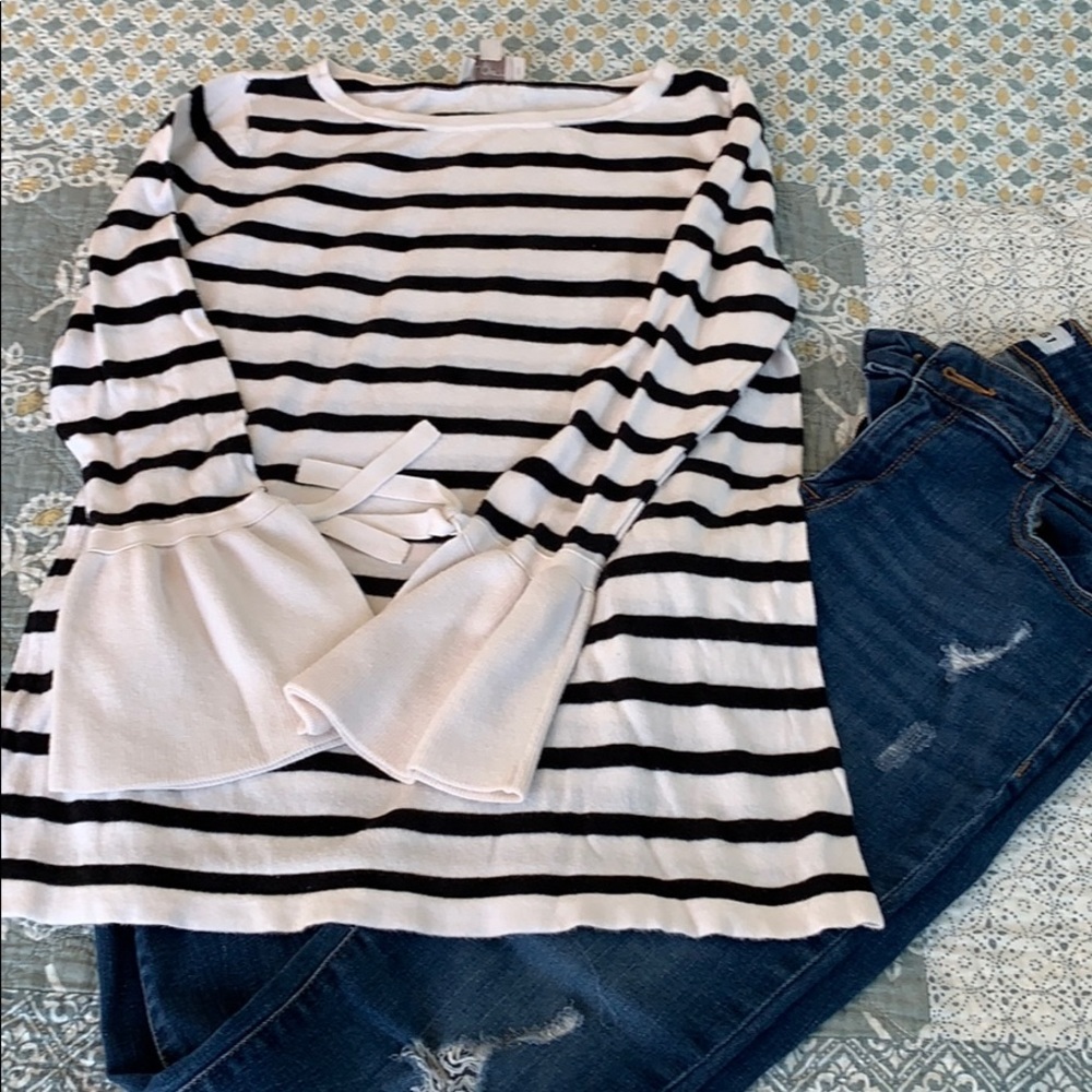 LOFT bell cuff sweater